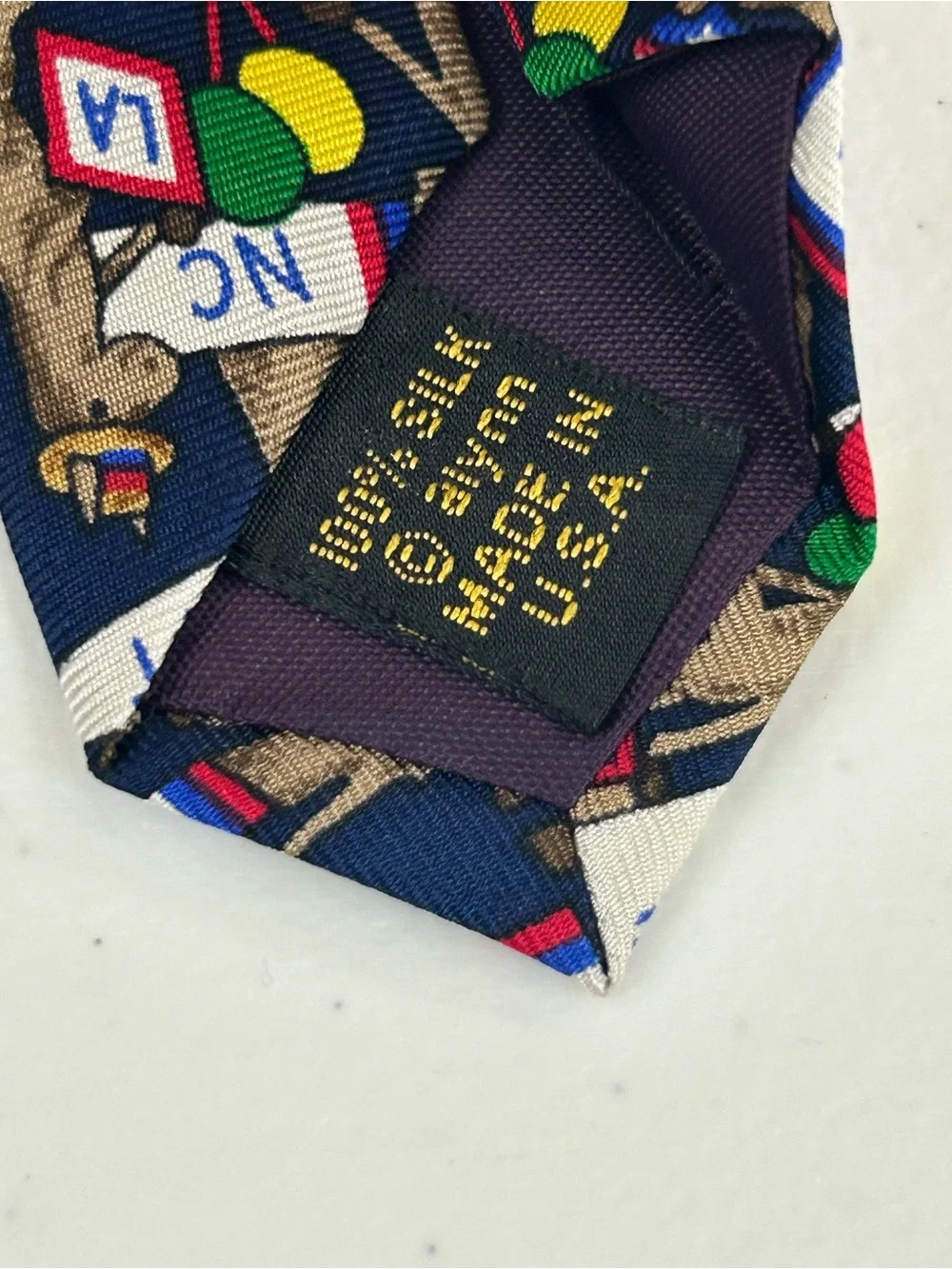 Alynn Necktie Vintage Democrats 1990s Democrat States Donkey 100% Silk